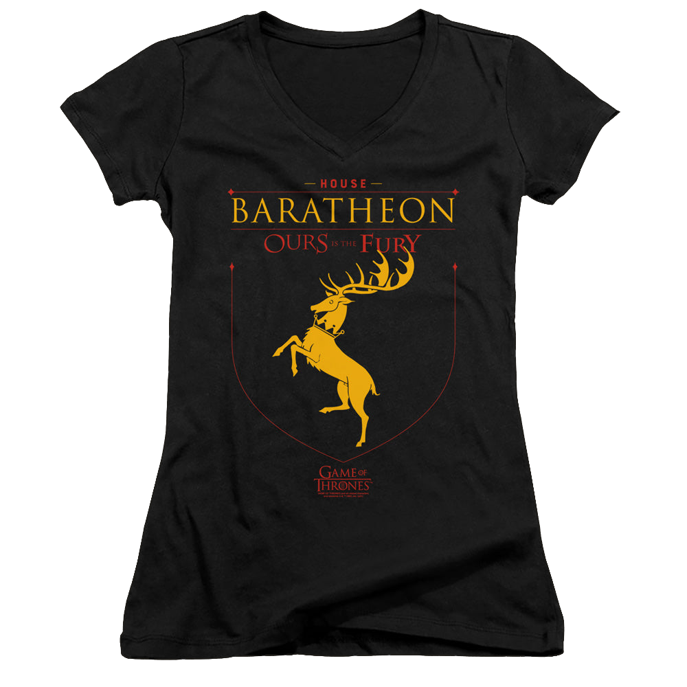 Game of Thrones House Baratheon Sigil - Juniors V-Neck T-Shirt Juniors V-Neck T-Shirt Game of Thrones   
