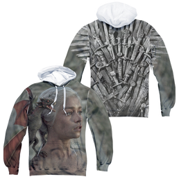 Game of Thrones Daenerys For The Throne (F/B) - All-Over Print Pullover All-Over Print Pullover Hoodie Game of Thrones   