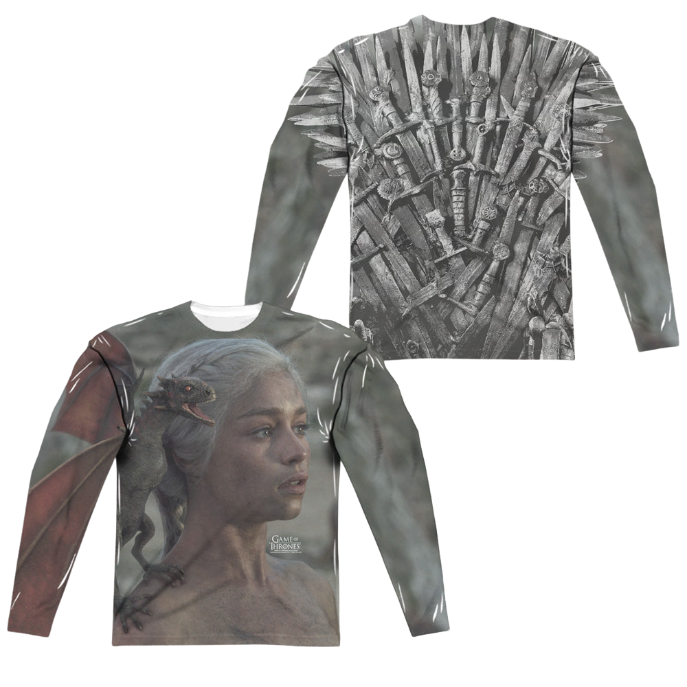 Game of Thrones Daenerys For The Throne (Front/Back Print) - Men's All-Over Print Long Sleeve Men's All-Over Print Long Sleeve Game of Thrones   