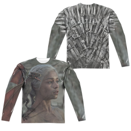 Game of Thrones Daenerys For The Throne (Front/Back Print) - Men's All-Over Print Long Sleeve Men's All-Over Print Long Sleeve Game of Thrones   