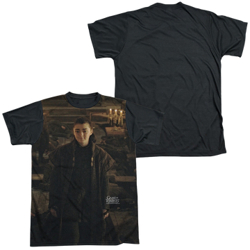 Game of Thrones Arya For The Throne men's black back t-shirt