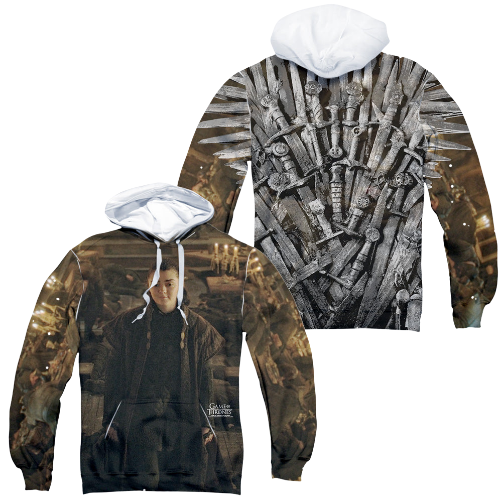 Game of Thrones Arya For The Throne F/B - All-Over Print Pullover All-Over Print Pullover Hoodie Game of Thrones   