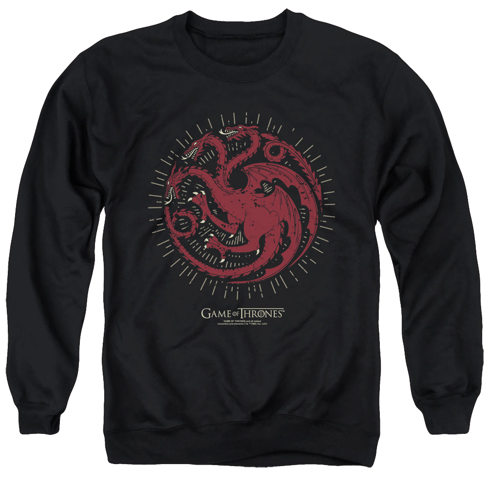 Game of Thrones Targaryen Burst Sigil - Men's Crewneck Sweatshirt Men's Crewneck Sweatshirt Game of Thrones   