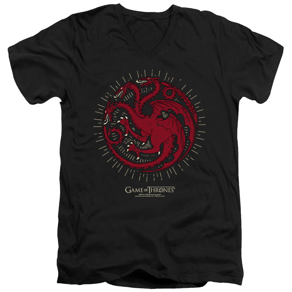 Game of Thrones Targaryen Burst Sigil - Men's V-Neck T-Shirt Men's V-Neck T-Shirt Game of Thrones   