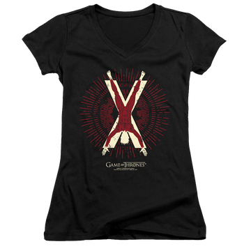 Game of Thrones Bolton Burst Sigil - Juniors V-Neck T-Shirt Juniors V-Neck T-Shirt Game of Thrones   