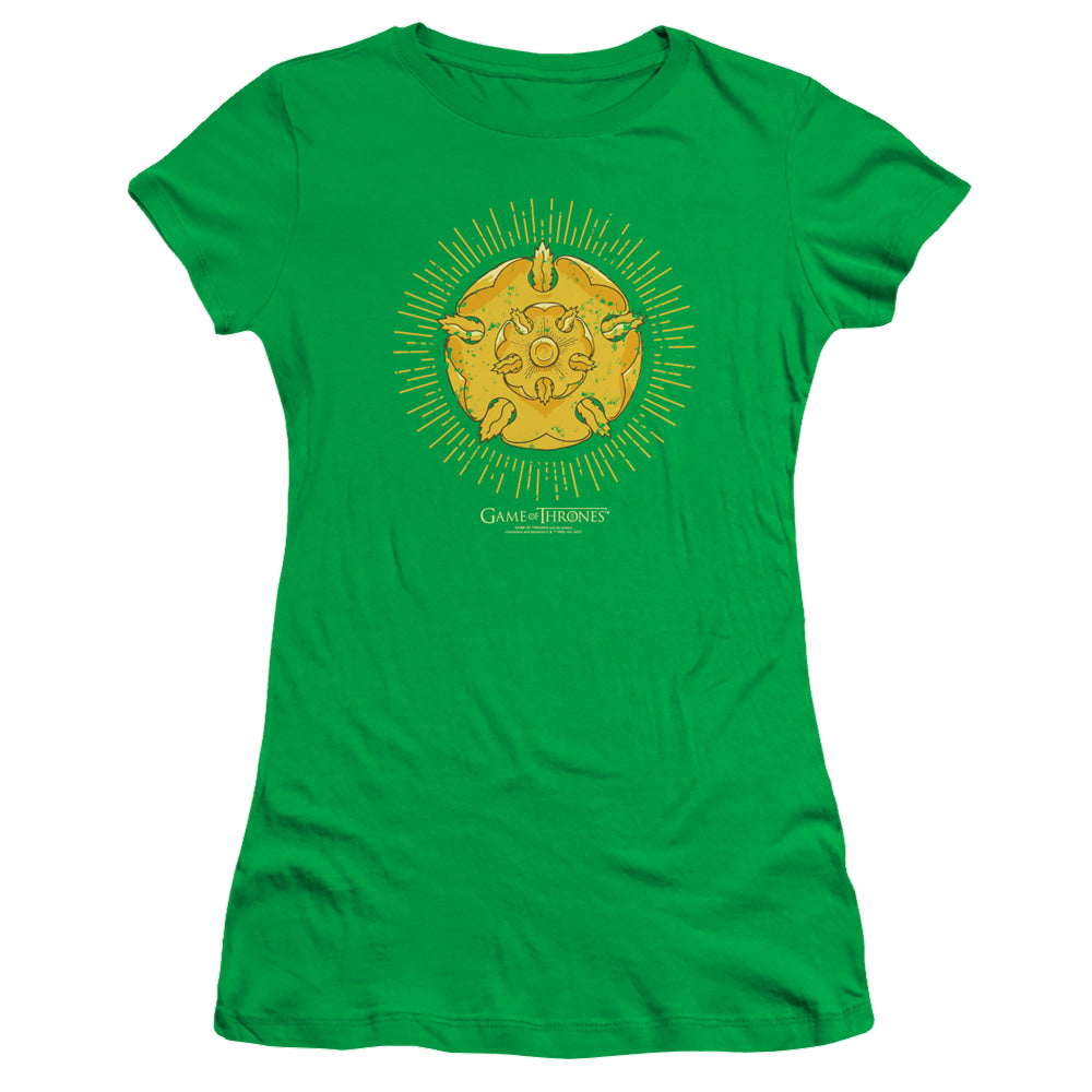 Game of Thrones Tyrell Burst Logo - Juniors T-Shirt Juniors T-Shirt Game of Thrones   