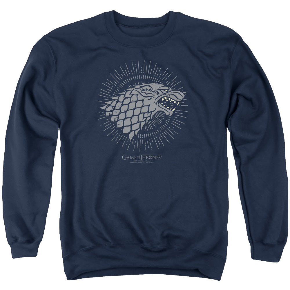 Game of Thrones Stark Burst Sigils - Men's Crewneck Sweatshirt Men's Crewneck Sweatshirt Game of Thrones   