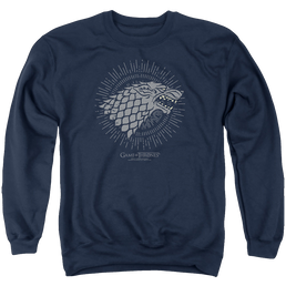 Game of Thrones Stark Burst Sigils - Men's Crewneck Sweatshirt Men's Crewneck Sweatshirt Game of Thrones   