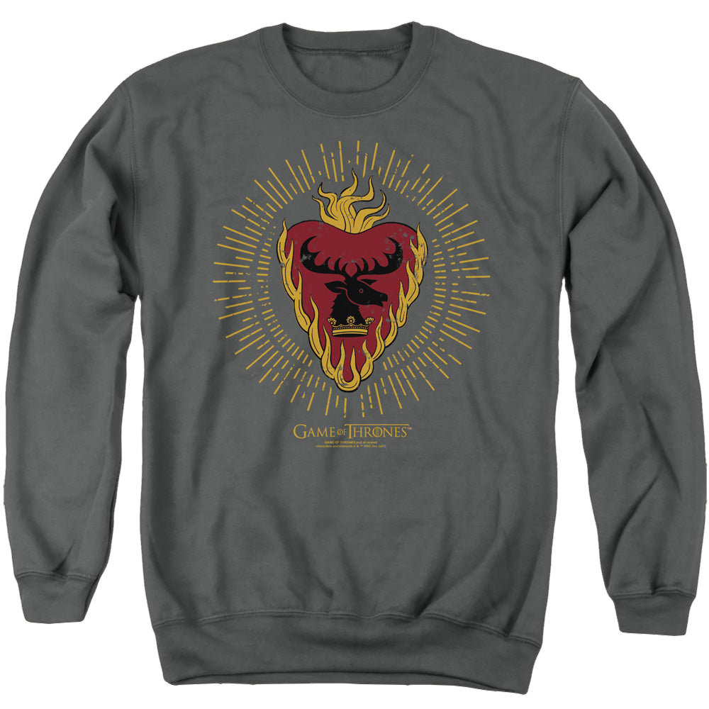 Game of Thrones Stannis Baratheon Burst Sigils - Men's Crewneck Sweatshirt Men's Crewneck Sweatshirt Game of Thrones   