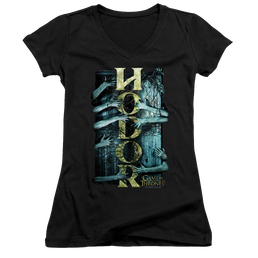 Game of Thrones Hodor - Juniors V-Neck T-Shirt Juniors V-Neck T-Shirt Game of Thrones   