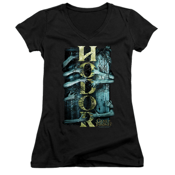 Game of Thrones Hodor - Juniors V-Neck T-Shirt Juniors V-Neck T-Shirt Game of Thrones   