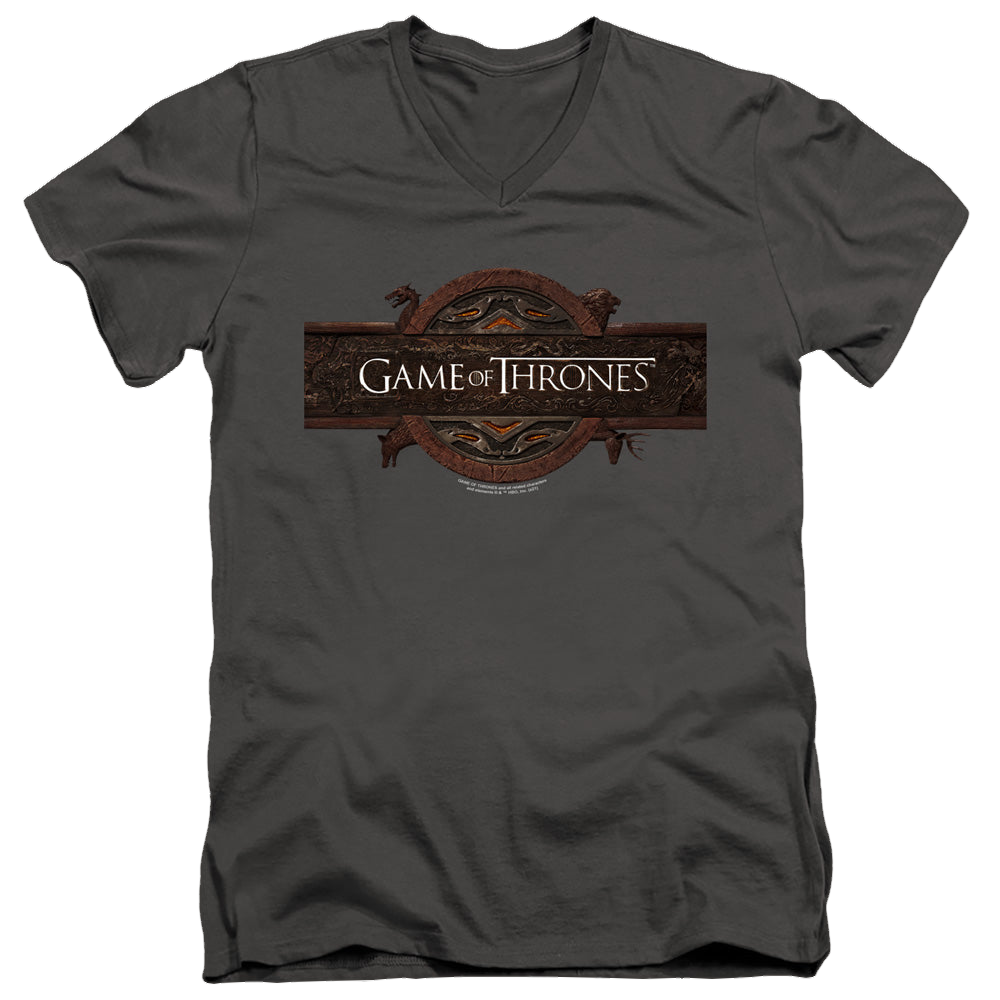 Game of Thrones Title Sequence Logo - Men's V-Neck T-Shirt Men's V-Neck T-Shirt Game of Thrones   