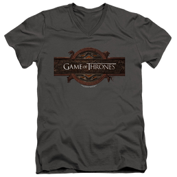 Game of Thrones Title Sequence Logo - Men's V-Neck T-Shirt Men's V-Neck T-Shirt Game of Thrones   