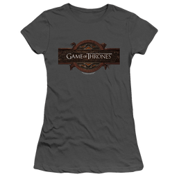 Game of Thrones Title Sequence Logo - Juniors T-Shirt Juniors T-Shirt Game of Thrones   