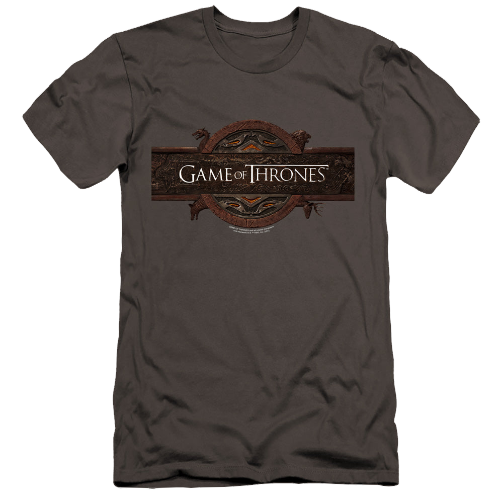 Game of Thrones Title Sequence Logo - Men's Premium Slim Fit T-Shirt Men's Premium Slim Fit T-Shirt Game of Thrones   