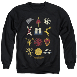 Game of Thrones House Sigils - Men's Crewneck Sweatshirt Men's Crewneck Sweatshirt Game of Thrones   
