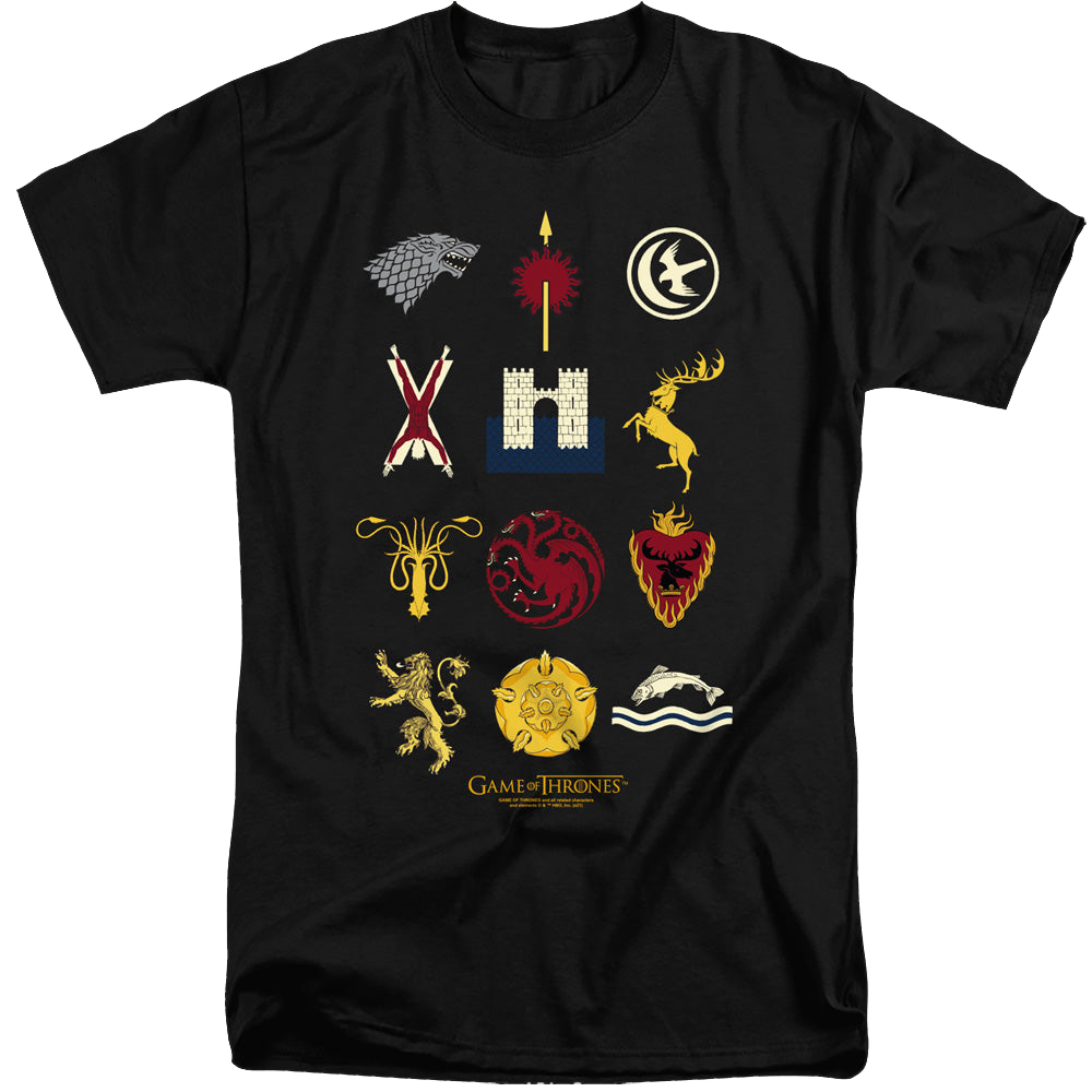 Game of Thrones House Sigils - Men's Tall Fit T-Shirt Men's Tall Fit T-Shirt Game of Thrones   