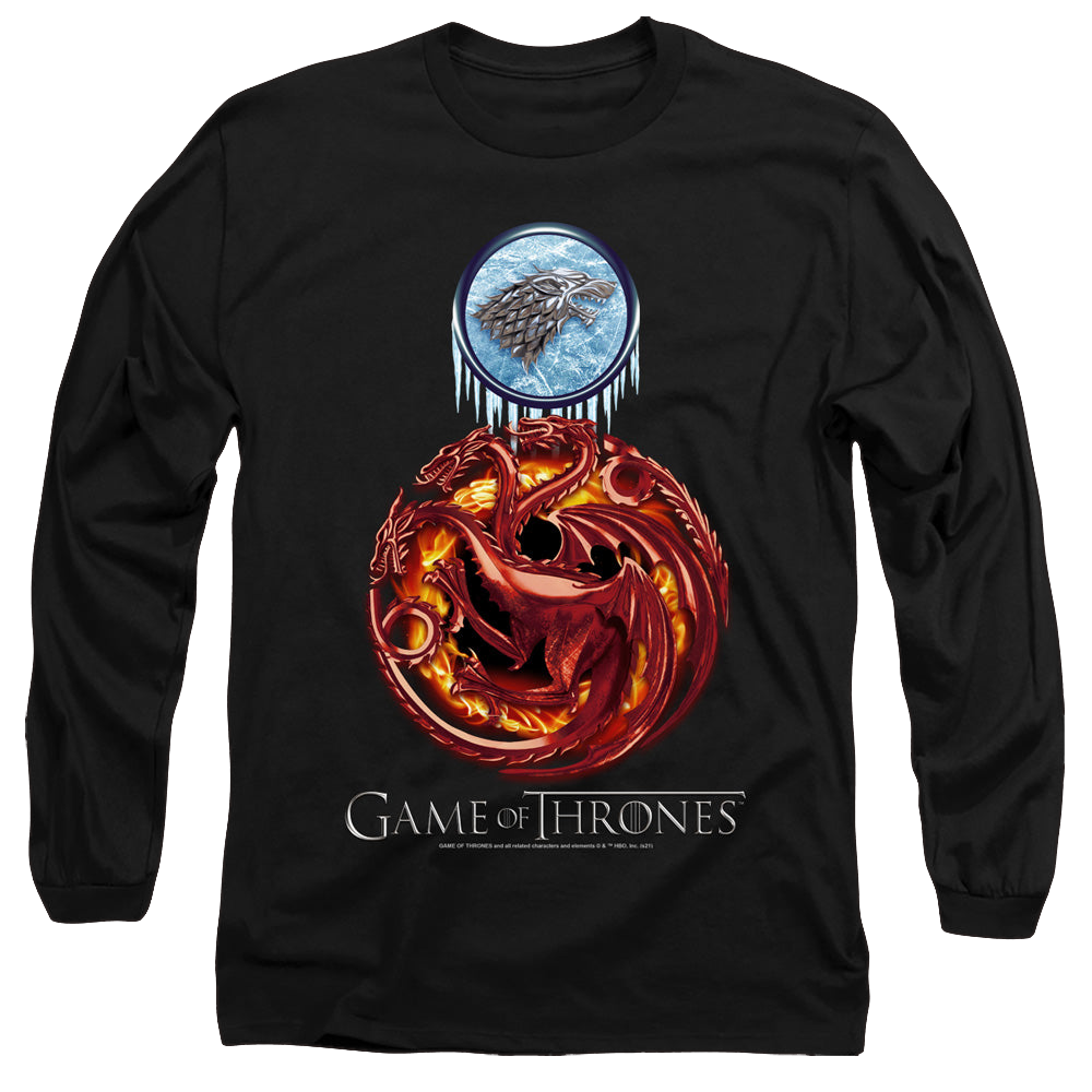 Game of Thrones Combined Targaryn And Stark - Men's Long Sleeve T-Shirt Men's Long Sleeve T-Shirt Game of Thrones   