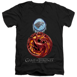 Game of Thrones Combined Targaryn And Stark - Men's V-Neck T-Shirt Men's V-Neck T-Shirt Game of Thrones   
