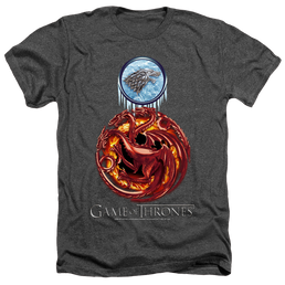Game of Thrones Combined Targaryn And Stark - Men's Heather T-Shirt Men's Heather T-Shirt Game of Thrones   
