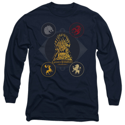 Game of Thrones 4 Houses 4 The Throne - Men's Long Sleeve T-Shirt Men's Long Sleeve T-Shirt Game of Thrones   