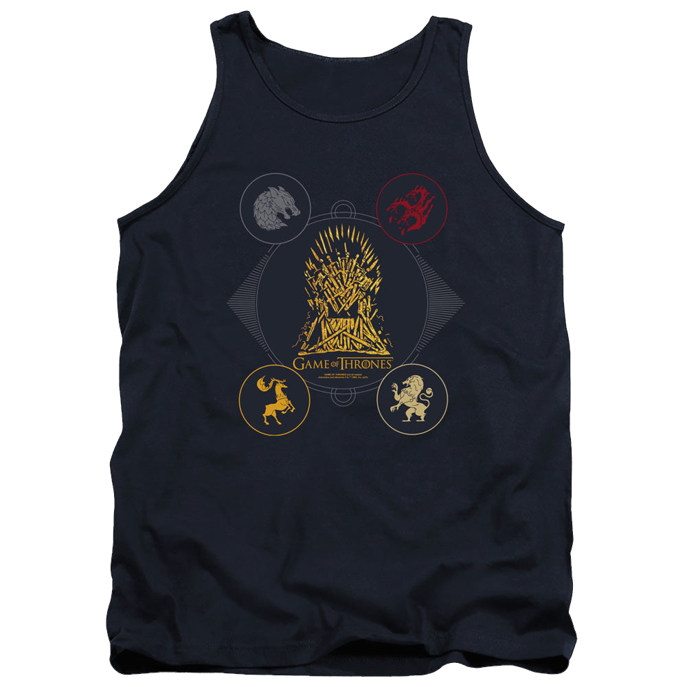 Game of Thrones 4 Houses 4 The Throne - Men's Tank Top Men's Tank Game of Thrones   