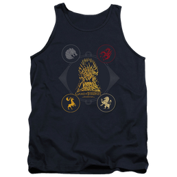 Game of Thrones 4 Houses 4 The Throne - Men's Tank Top Men's Tank Game of Thrones   