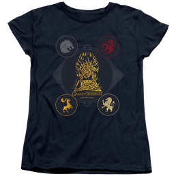 Game of Thrones 4 Houses 4 The Throne - Women's T-Shirt Women's T-Shirt Game of Thrones   