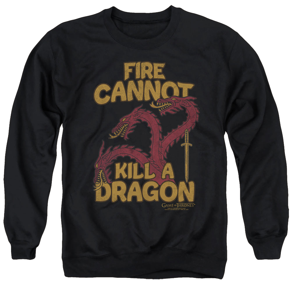 Game of Thrones Dragons With Fire - Men's Crewneck Sweatshirt Men's Crewneck Sweatshirt Game of Thrones   