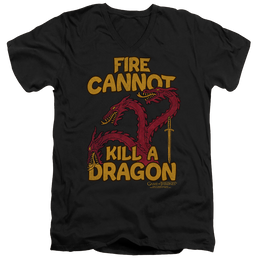 Game of Thrones Dragons With Fire - Men's V-Neck T-Shirt Men's V-Neck T-Shirt Game of Thrones   