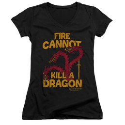Game of Thrones Dragons With Fire - Juniors V-Neck T-Shirt Juniors V-Neck T-Shirt Game of Thrones   