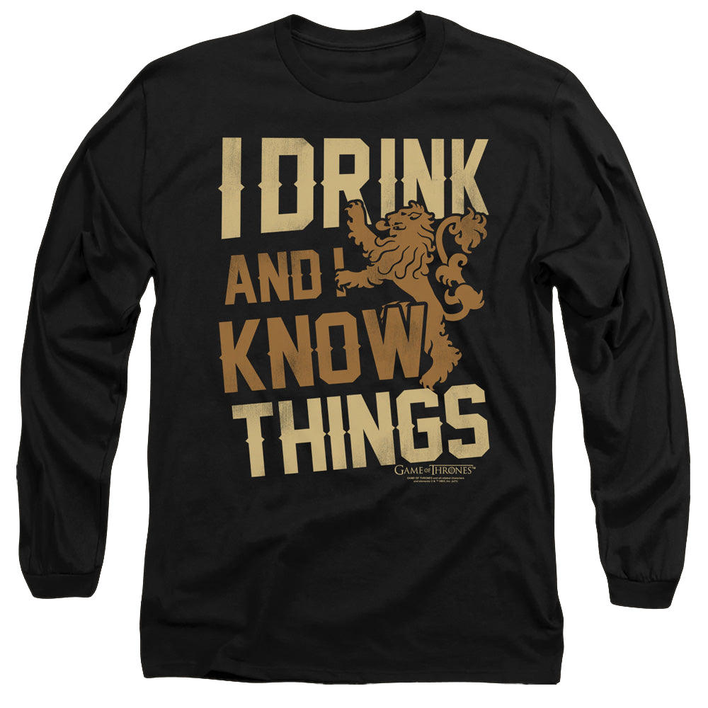 Game of Thrones Know Things - Men's Long Sleeve T-Shirt Men's Long Sleeve T-Shirt Game of Thrones   