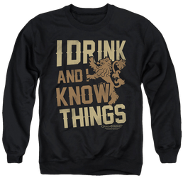 Game of Thrones Know Things - Men's Crewneck Sweatshirt Men's Crewneck Sweatshirt Game of Thrones   