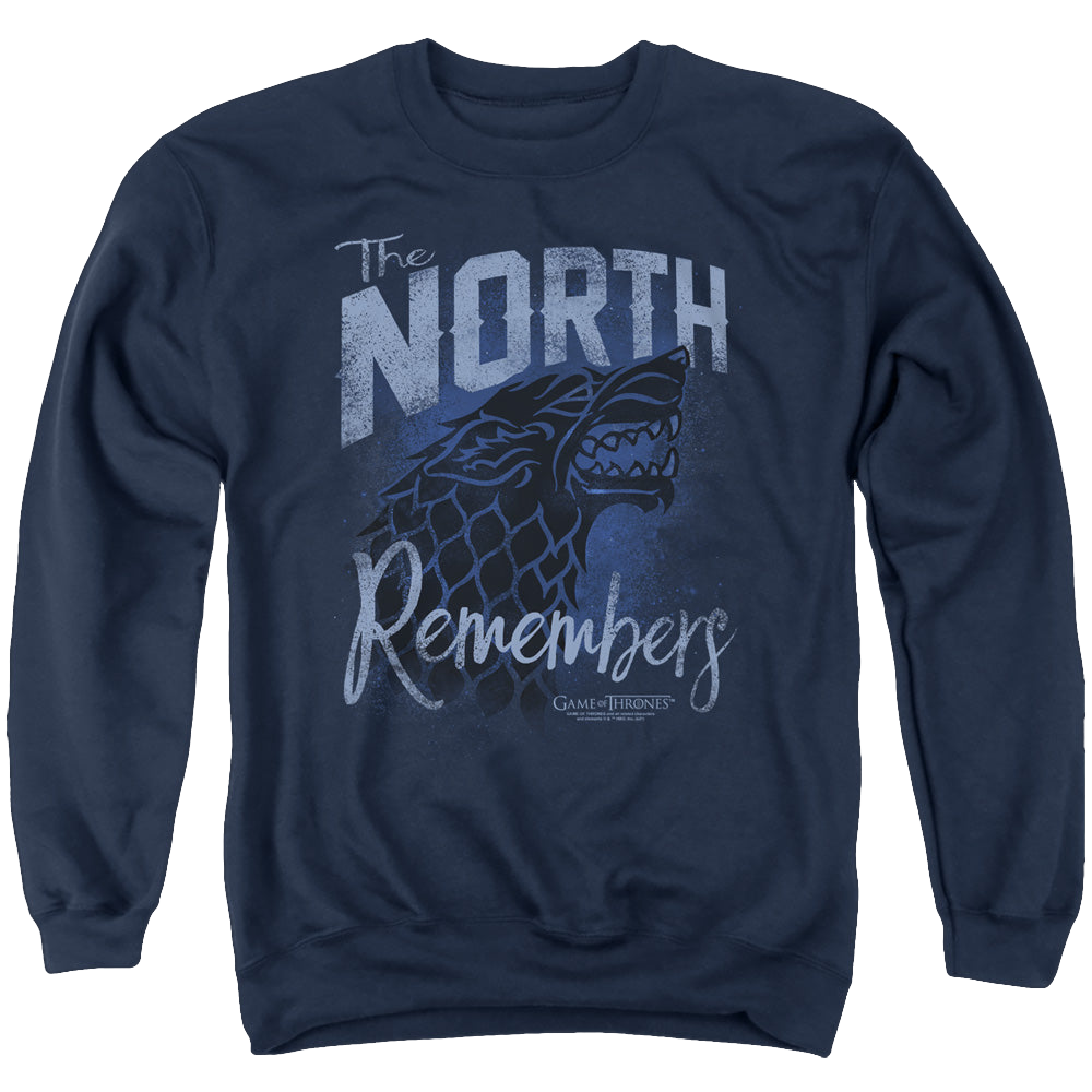 Game of Thrones The North Remembers - Men's Crewneck Sweatshirt Men's Crewneck Sweatshirt Game of Thrones   
