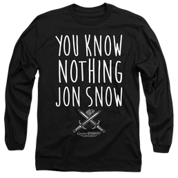 Game of Thrones You Know Nothing Jon Snow - Men's Long Sleeve T-Shirt Men's Long Sleeve T-Shirt Game of Thrones   