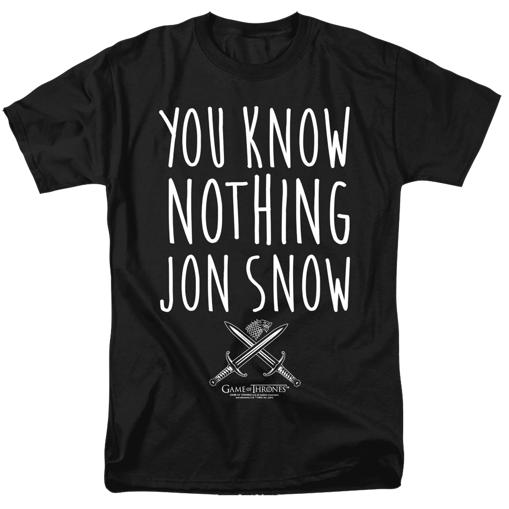 Game of Thrones You Know Nothing Jon Snow - Men's Regular Fit T-Shirt Men's Regular Fit T-Shirt Game of Thrones   