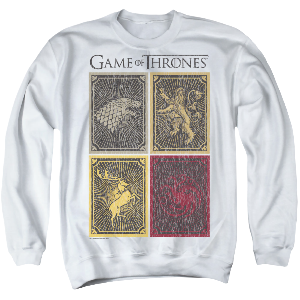 Game of Thrones House Squares - Men's Crewneck Sweatshirt Men's Crewneck Sweatshirt Game of Thrones   