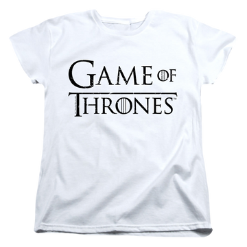 White women's t-shirt with Game of Thrones Logo 2 graphic
