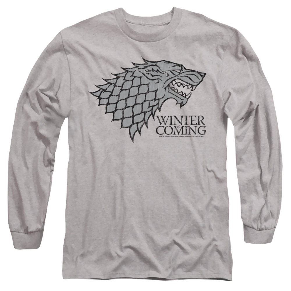 Game of Thrones Stark Winter Is Coming On Gray - Men's Long Sleeve T-Shirt Men's Long Sleeve T-Shirt Game of Thrones   