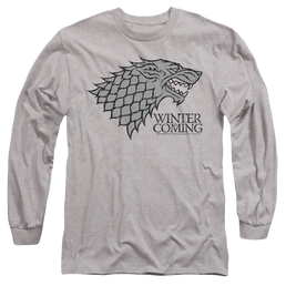 Game of Thrones Stark Winter Is Coming On Gray - Men's Long Sleeve T-Shirt Men's Long Sleeve T-Shirt Game of Thrones   