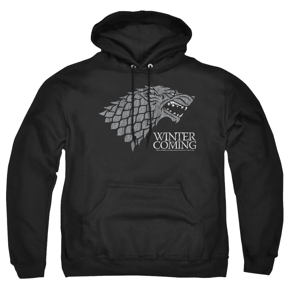 Game of Thrones Stark Winter Is Coming On Black - Pullover Hoodie Pullover Hoodie Game of Thrones   