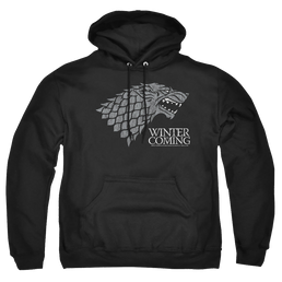 Game of Thrones Stark Winter Is Coming On Black - Pullover Hoodie Pullover Hoodie Game of Thrones   