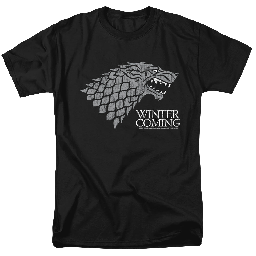 Game of Thrones Stark Winter Is Coming On Black - Men's Regular Fit T-Shirt Men's Regular Fit T-Shirt Game of Thrones   