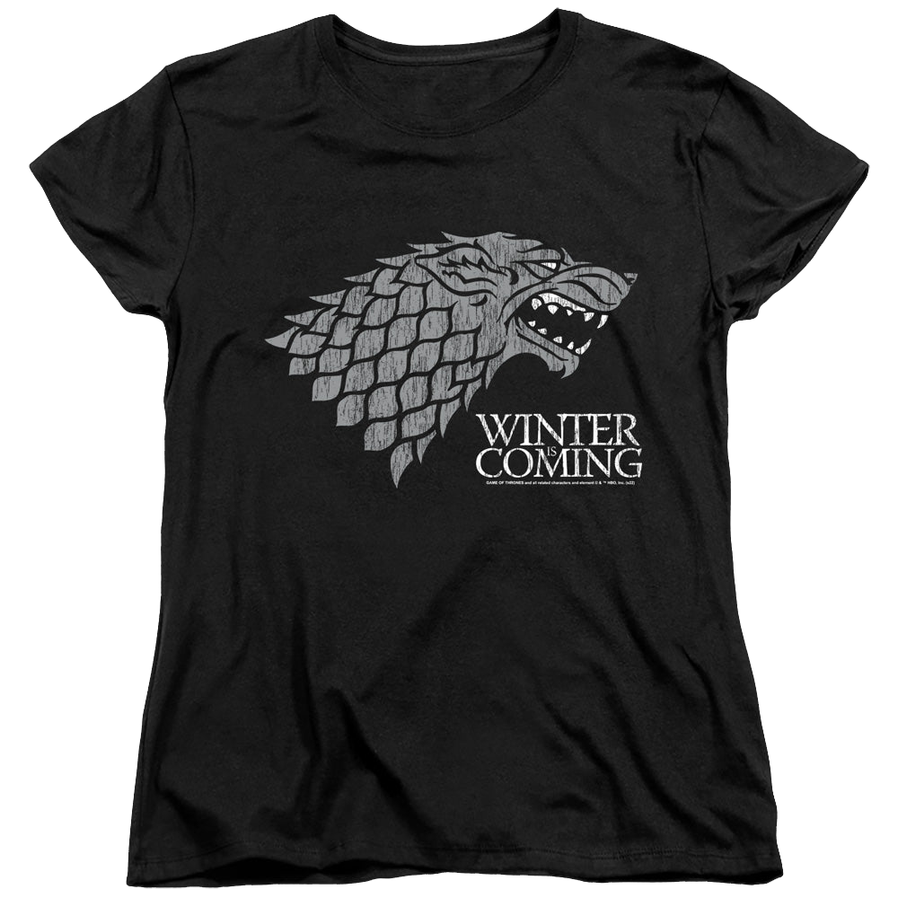 Game of Thrones Stark Winter Is Coming On Black - Women's T-Shirt Women's T-Shirt Game of Thrones   