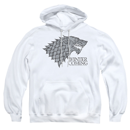 Game of Thrones Stark Winter Is Coming On White - Pullover Hoodie Pullover Hoodie Game of Thrones   