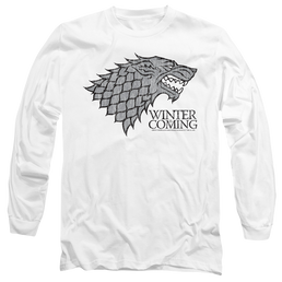 Game of Thrones Stark Winter Is Coming On White - Men's Long Sleeve T-Shirt Men's Long Sleeve T-Shirt Game of Thrones   