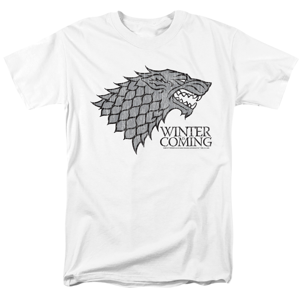 Game of Thrones Stark Winter Is Coming On White - Men's Regular Fit T-Shirt Men's Regular Fit T-Shirt Game of Thrones   