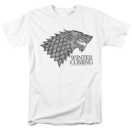 Game of Thrones Stark Winter Is Coming On White - Men's Regular Fit T-Shirt Men's Regular Fit T-Shirt Game of Thrones   