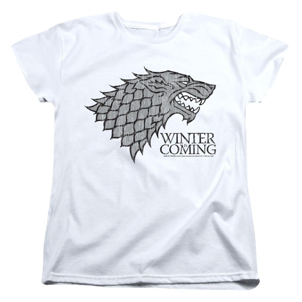 Game of Thrones Stark Winter Is Coming On White - Women's T-Shirt Women's T-Shirt Game of Thrones   