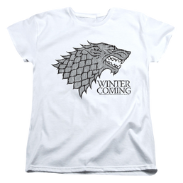 Game of Thrones Stark Winter Is Coming On White - Women's T-Shirt Women's T-Shirt Game of Thrones   